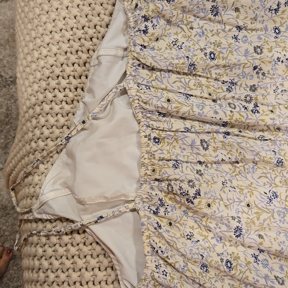 AE One-Shoulder Mini Dress White Floral - Picture 6 of 6